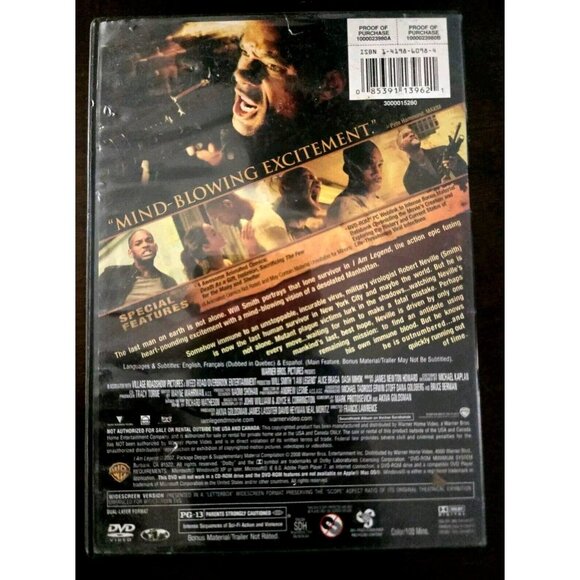 I Am Legend DVD Widescreen Edition With Will Smith - Picture 2 of 2